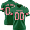 Custom Kelly Green Medium Pink Authentic Football Jersey