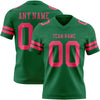 Custom Kelly Green Neon Pink Authentic Football Jersey