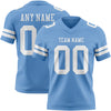 Custom Light Blue White Authentic Football Jersey