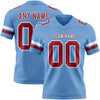 Custom Light Blue Cardinal-White Authentic Football Jersey