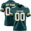 Custom Midnight Green White-Old Gold Authentic Football Jersey