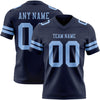 Custom Navy Light Blue Authentic Football Jersey