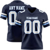 Custom Navy White-Light Blue Authentic Football Jersey