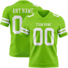Custom Neon Green White Authentic Football Jersey
