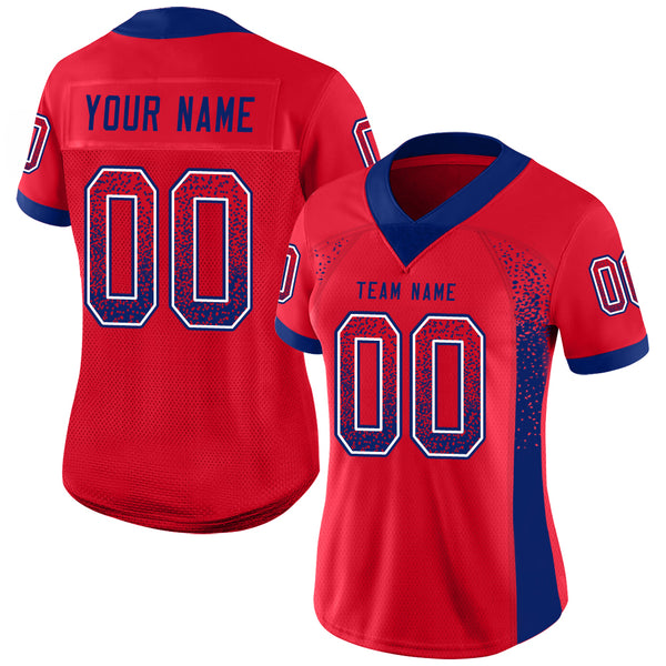 Custom Scarlet Royal-White Drift Fashion Football Jersey