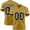 Custom Old Gold Black-White Authentic Football Jersey