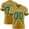 Custom Old Gold Kelly Green-White Authentic Football Jersey