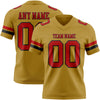 Custom Old Gold Red-Black Authentic Football Jersey