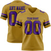 Custom Old Gold Purple-Black Authentic Football Jersey