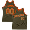 Custom Olive Camo Orange-Black Authentic Throwback Salute To Service Basketball Jersey