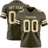 Custom Olive Cream Authentic Salute To Service Football Jersey