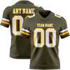 Custom Olive White-Gold Authentic Salute To Service Football Jersey
