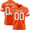 Custom Orange White Authentic Football Jersey