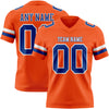 Custom Orange Royal-White Authentic Football Jersey