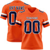 Custom Orange Navy-White Authentic Football Jersey