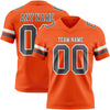 Custom Orange Steel Gray-White Authentic Football Jersey
