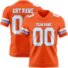 Custom Orange White-Light Blue Authentic Football Jersey