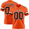 Custom Orange Brown-White Authentic Football Jersey