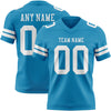 Custom Panther Blue White Authentic Football Jersey