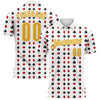Custom White Gold 3D Gambling Poker Performance Polo Shirt