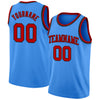 Custom Powder Blue Red-Black Authentic Basketball Jersey