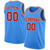Custom Powder Blue Red-Cream Authentic Basketball Jersey