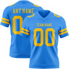 Custom Powder Blue Yellow Authentic Football Jersey
