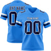 Custom Powder Blue Navy-White Authentic Football Jersey