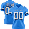 Custom Powder Blue White-Navy Authentic Football Jersey