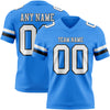 Custom Powder Blue White-Black Authentic Football Jersey