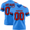 Custom Powder Blue Red-Black Authentic Football Jersey