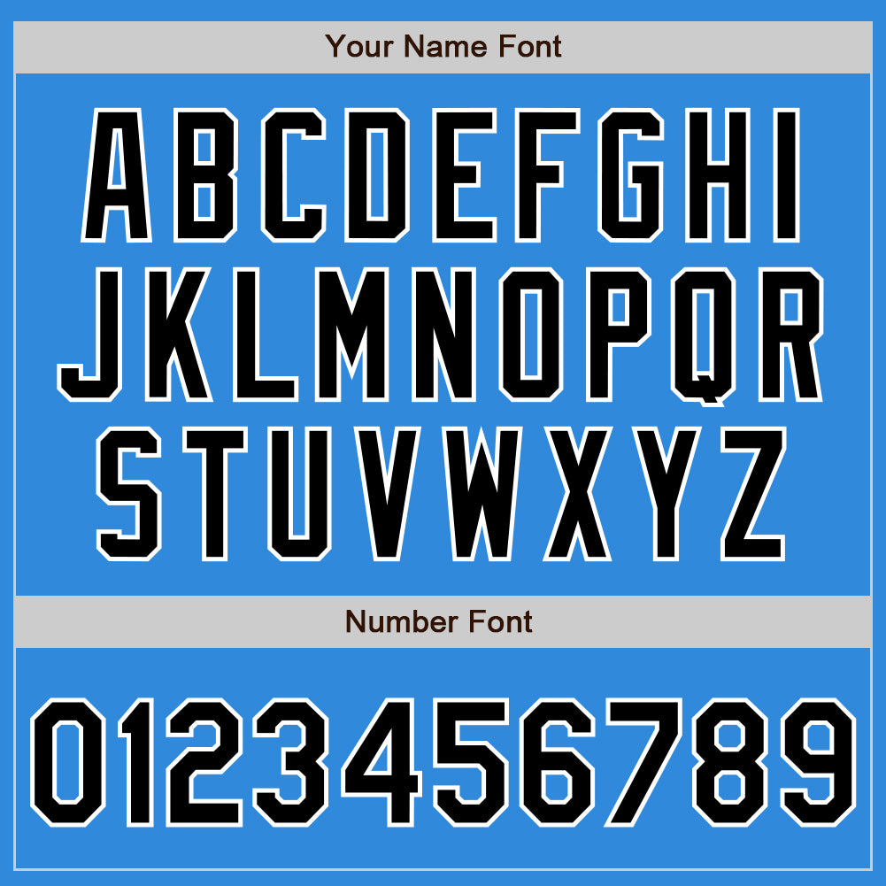 Custom Stitched Powder Blue Black-White Baseball Pullover Sweatshirt Hoodie