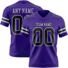 Custom Purple Black-Gray Authentic Football Jersey