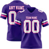 Custom Purple White-Pink Authentic Football Jersey