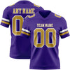 Custom Purple Old Gold-White Authentic Football Jersey