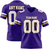 Custom Purple White-Old Gold Authentic Football Jersey