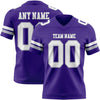 Custom Purple White-Gray Authentic Football Jersey
