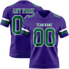 Custom Purple Kelly Green-White Authentic Football Jersey