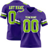 Custom Purple Neon Green-White Authentic Football Jersey