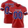 Custom Red Royal-White Authentic Football Jersey