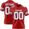 Custom Red White-Light Blue Authentic Football Jersey