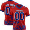 Custom Red Royal-White 3D Pattern Splash Authentic Football Jersey