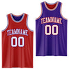 Custom Red White-Purple Reversible Double Side Sublimation Basketball Suit Jersey