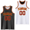 Custom Reversible Black Maroon-Gold Double Side Sublimation Basketball Suit Jersey