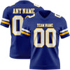 Custom Royal White-Gold Authentic Football Jersey