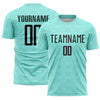 Custom Ice Blue Black Geometric Shapes Sublimation Soccer Uniform Jersey