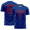 Custom Royal Red Sublimation Soccer Uniform Jersey