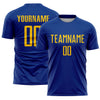 Custom Royal Yellow Sublimation Soccer Uniform Jersey