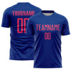 Custom Royal Neon Pink Sublimation Soccer Uniform Jersey
