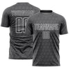 Custom Steel Gray White Geometric Shape Sublimation Soccer Uniform Jersey